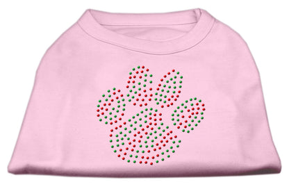 Camisa navideña para perros y gatos con diamantes de imitación, "Holiday Paw"