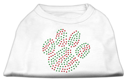 Camisa navideña para perros y gatos con diamantes de imitación, "Holiday Paw"