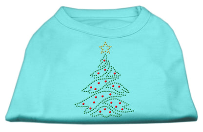 Camisa navideña para perros y gatos con diamantes de imitación, "Árbol de Navidad"