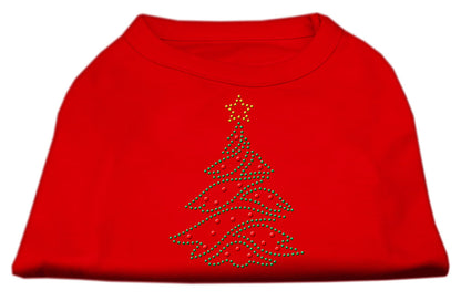 Camisa navideña para perros y gatos con diamantes de imitación, "Árbol de Navidad"