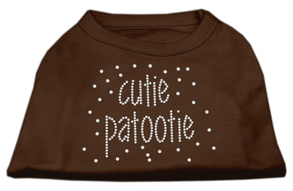 Camisa para perros y gatos con diamantes de imitación, "Cutie Patootie"