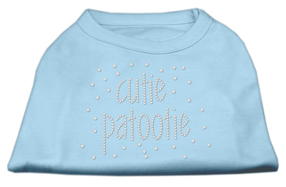 Camisa para perros y gatos con diamantes de imitación, "Cutie Patootie"