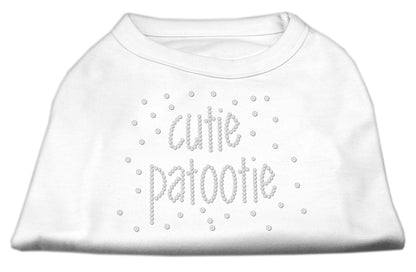 Camisa para perros y gatos con diamantes de imitación, "Cutie Patootie"