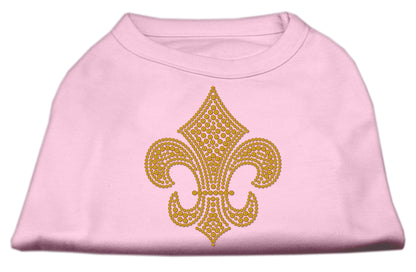 Pet Dog & Cat Shirt Rhinestone,"GOLD Fleur De Lis"