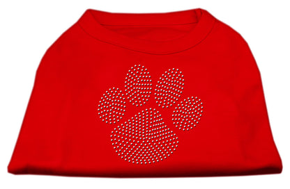 Pet Dog & Cat Shirt Rhinestone, "Clear Paw"