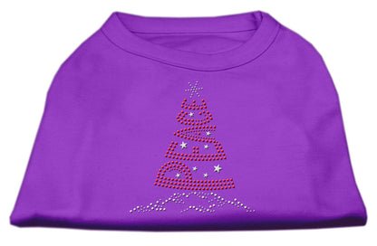 Christmas Pet Dog & Cat Shirt Rhinestone, "Peace Tree"