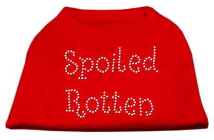 Camisa para perros y gatos con diamantes de imitación, "Spoiled Rotten"