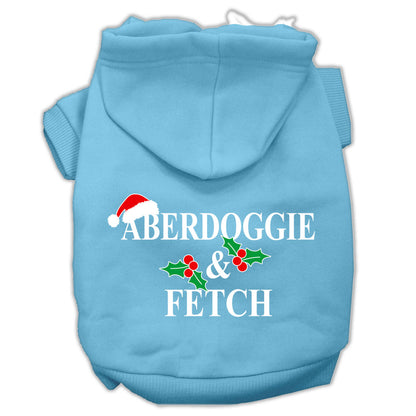 Christmas Pet Dog and Cat Hoodie Screen Printed, "Aberdoggie & Fetch"