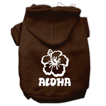 Sudadera con capucha para mascotas, perros y gatos serigrafiada, "Aloha Flower"