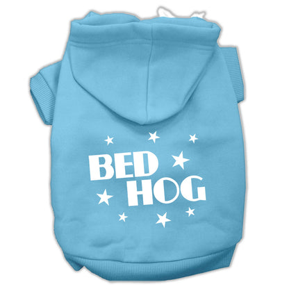 Sudadera con capucha para mascotas, perros y gatos serigrafiada, "Bed Hog"