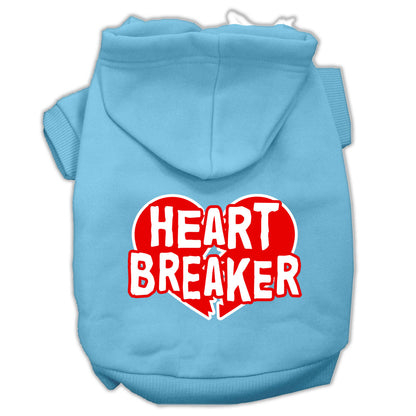 Sudadera con capucha para perros y gatos serigrafiada, "Heart Breaker"