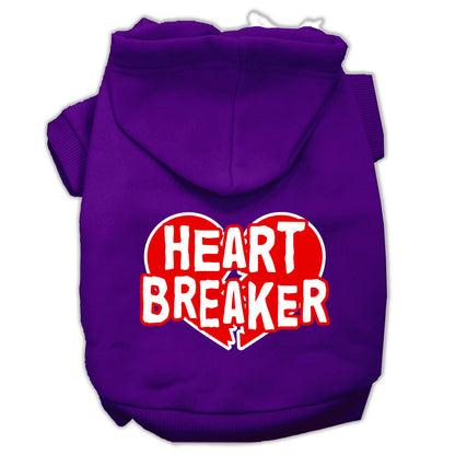 Sudadera con capucha para perros y gatos serigrafiada, "Heart Breaker"