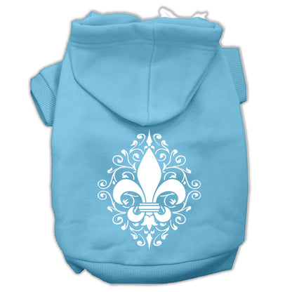 Sudadera con capucha para perros y gatos serigrafiada, "Henna Fleur De Lis"