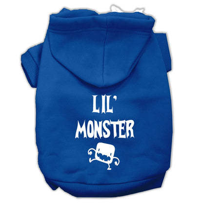 Sudadera con capucha para mascotas, perros y gatos de Halloween serigrafiada, "Lil Monster"