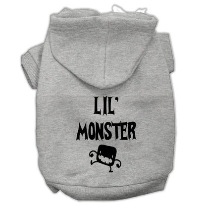 Sudadera con capucha para mascotas, perros y gatos de Halloween serigrafiada, "Lil Monster"