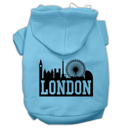 Sudadera con capucha para perros y gatos serigrafiada, "London Skyline"