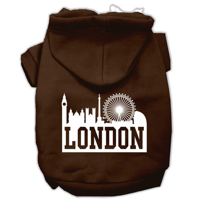 Sudadera con capucha para perros y gatos serigrafiada, "London Skyline"