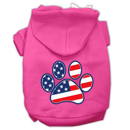 Pet Dog & Cat Hoodie Screen Printed, "Patriotic Paw"