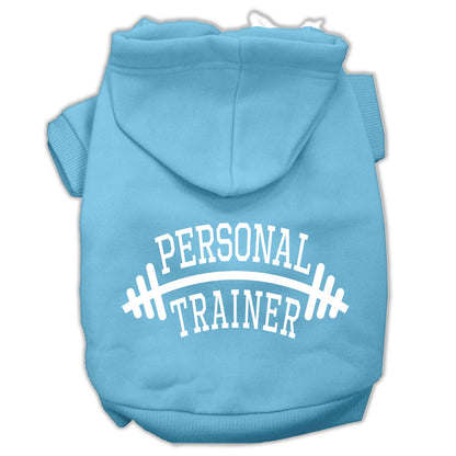 Sudadera con capucha para mascotas, perros y gatos serigrafiada, "Entrenador personal"