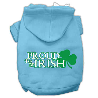 Sudadera con capucha para perros y gatos, serigrafiada, "Proud To Be Irish"