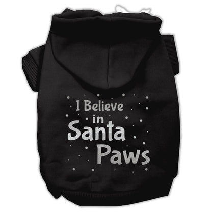 Christmas Pet, Dog & Cat Hoodie Screen Printed, "I Believe In Santa Paws"