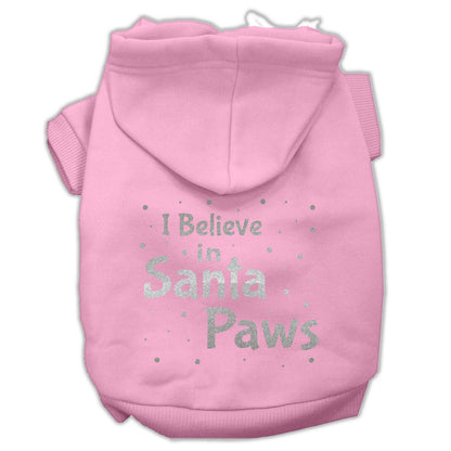 Christmas Pet, Dog & Cat Hoodie Screen Printed, "I Believe In Santa Paws"