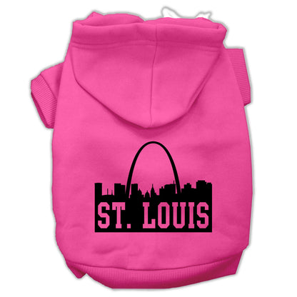 Sudadera con capucha para perros y gatos serigrafiada, "St. Louis Skyline"