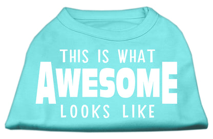 Pet Dog & Cat Shirt Screen Printed, "This Is What Awesome Looks Like"