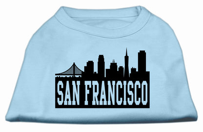 Pet Dog & Cat Shirt Screen Printed, "San Francisco Skyline"