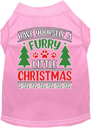 Christmas Pet Dog & Cat Shirt Screen Printed, "Have Yourself A Furry Little Christmas"