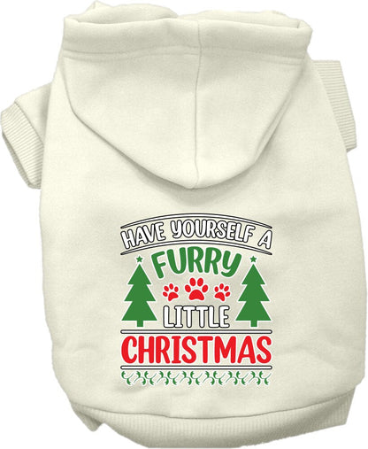 Christmas Pet, Dog and Cat Hoodie Screen Printed, "Have Yourself A Furry Little Christmas"