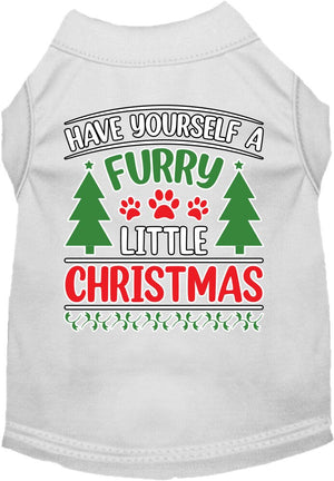 Christmas Pet Dog & Cat Shirt Screen Printed, "Have Yourself A Furry Little Christmas"