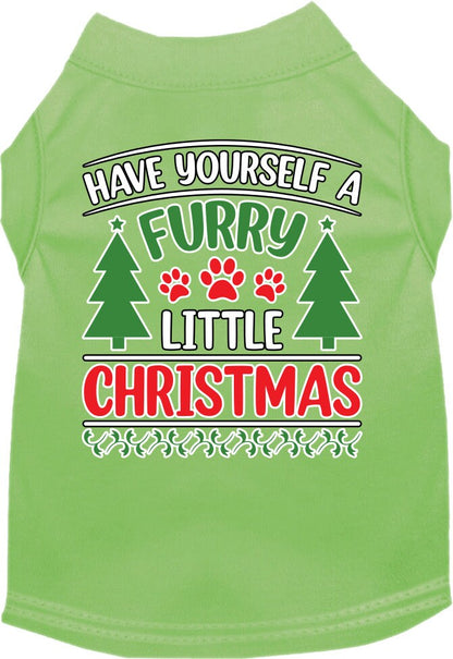 Christmas Pet Dog & Cat Shirt Screen Printed, "Have Yourself A Furry Little Christmas"