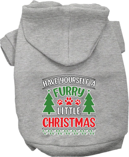 Christmas Pet, Dog and Cat Hoodie Screen Printed, "Have Yourself A Furry Little Christmas"