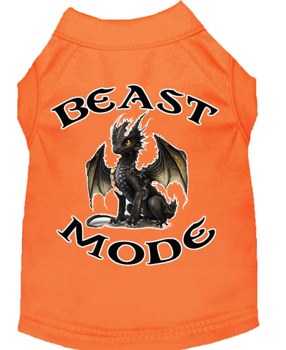 Pet Dog & Cat Shirt Screen Printed, "Beast Mode Dragon"