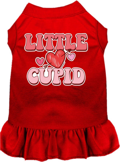 Pet Dog & Cat Screen Printed Dress for Small to Medium Pets (Sizes XS-XL), "Little Cupid"