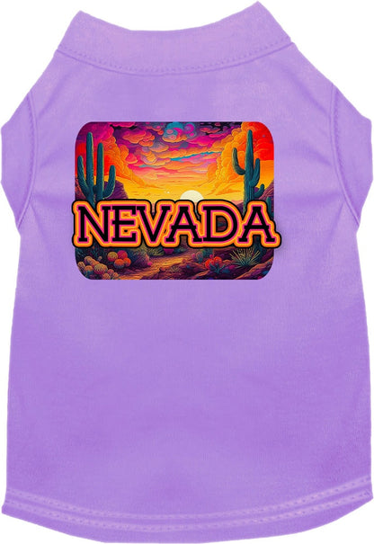 Pet Dog & Cat Screen Printed Shirt for Small to Medium Pets (Sizes XS-XL), "Nevada Neon Desert"