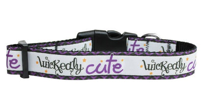 Halloween Pet Dog & Cat Nylon Collar or Leash, "Wickedly Cute"