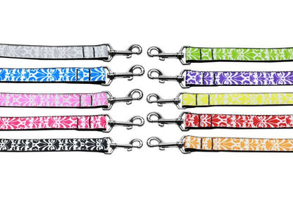 Pet Dog & Cat Nylon Collar or Leash, "Damask" *Available in 10 different colors!*