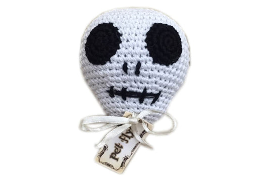 Knit Knacks Organic Cotton Pet, Dog & Cat Toy, &quot;Skully The Skull&quot;