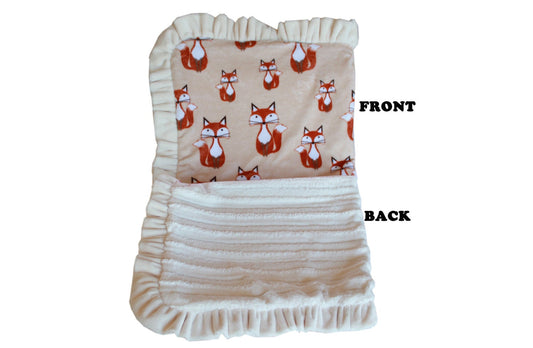 Dog, Puppy & Pet or Cat Sleepytime Cuddle Blankets, &quot;Foxy&quot;