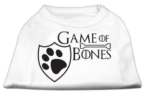 Pet Dog & Cat Shirt Screen Printed, "Game of Bones"