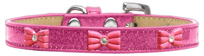 Dog, Puppy & Pet Widget Ice Cream Collar, "Pink Glitter Bow"