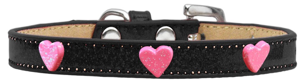 Dog, Puppy & Pet Widget Ice Cream Collar, "Pink Glitter Heart"