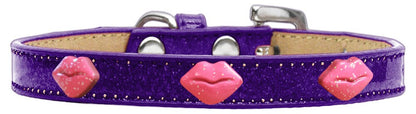 Dog, Puppy & Pet Widget Ice Cream Collar, "Pink Glitter Lips"