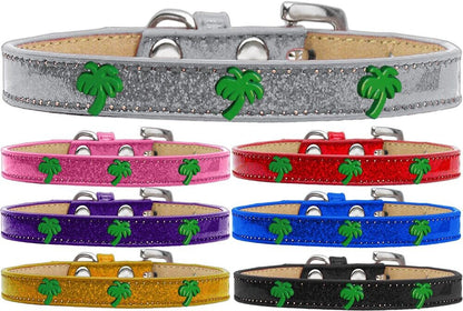 Dog, Puppy & Pet Widget Ice Cream Collar, &quot;Green Palm Tree&quot;