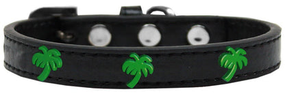 Dog, Puppy & Pet Widget Fashion Collar, "Green Palm Tree"