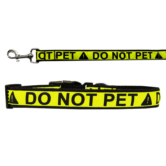 Pet Dog & Cat Nylon Collar or Leash, "Do Not Pet"