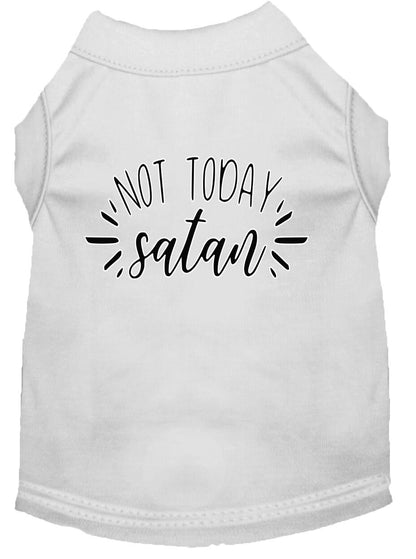 Pet Dog & Cat Shirt Screen Printed, "Not Today Satan"