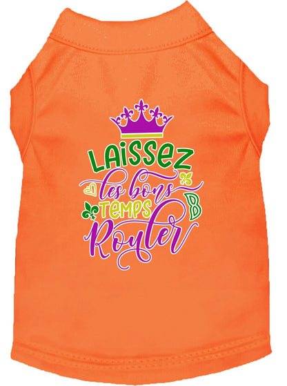 Pet Dog & Cat Shirt Screen Printed, "Laissez Les Bons Temps Rouler"